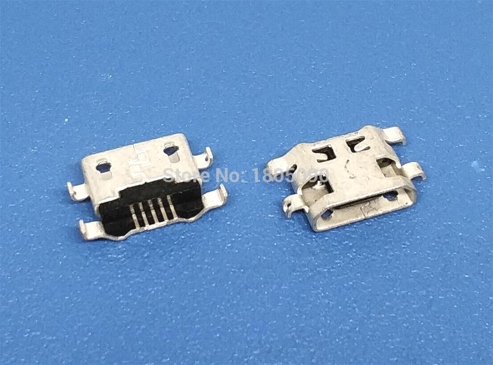 Conector Micro USB de 5 pines para HUAWEI G7, Lenovo y Mini USB, placa inversa pesada de 1,2mm, boca plana sin rizador lateral hembra, 50 Uds.