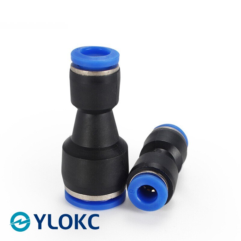 Quick Pneumatic Fittings Plastic Connector PG 4/6/8/10/12/14mm High Pressure Hose Variable Diameter Air Pipe Straight Butt Joint