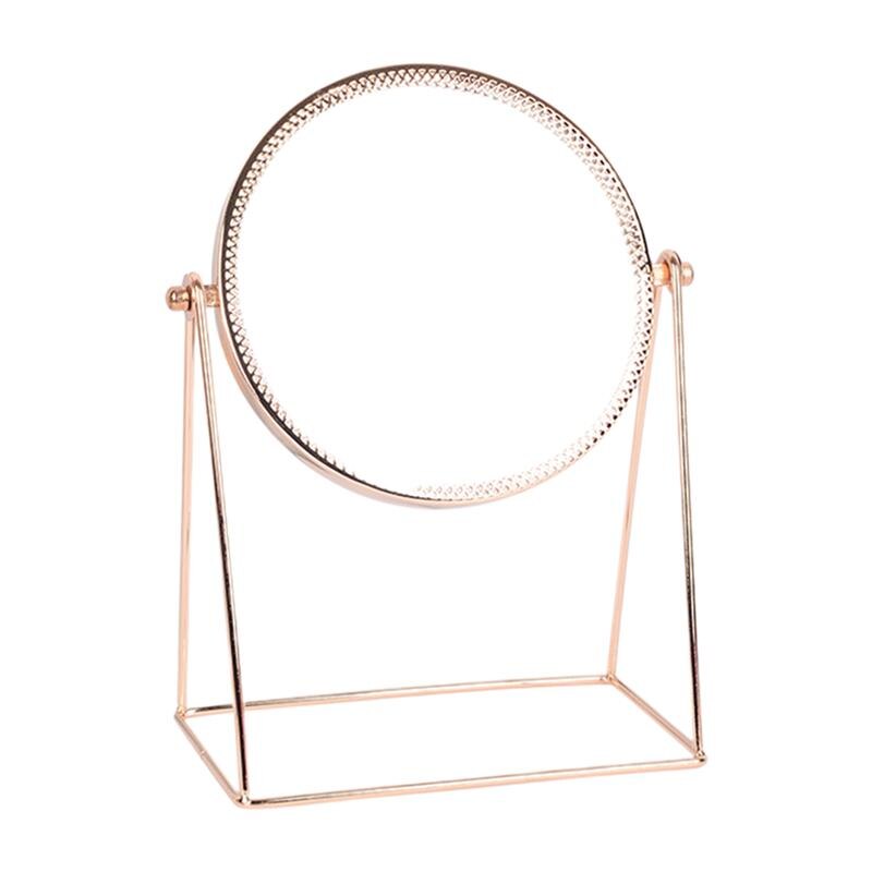 1PC Make-Up Spiegel Ronde Minimalistische Ijzeren Frame Decoratieve Draaibare Spiegel Spiegel Voor Aanrecht