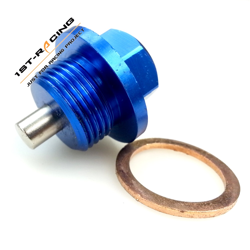 Magnetic Oil Sump Drain Plug for Subaru Forester M20 x 1.5 with cooper washer BLUE