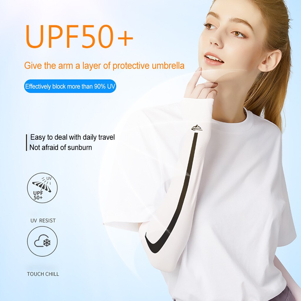 Cooling Arm Sleeves Cover UV Sun Protection Outdoor Sports For Men Women 1 Pair Outdoor Men Nylon Cool Arm Sleeves#L4