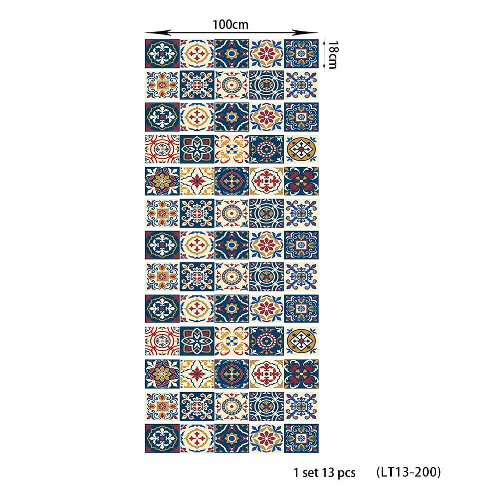 13 Uds. Escalera costura serie azulejos de Color decoración hogar impermeable pegatinas de pared creativos pasos pegatinas: Default Title