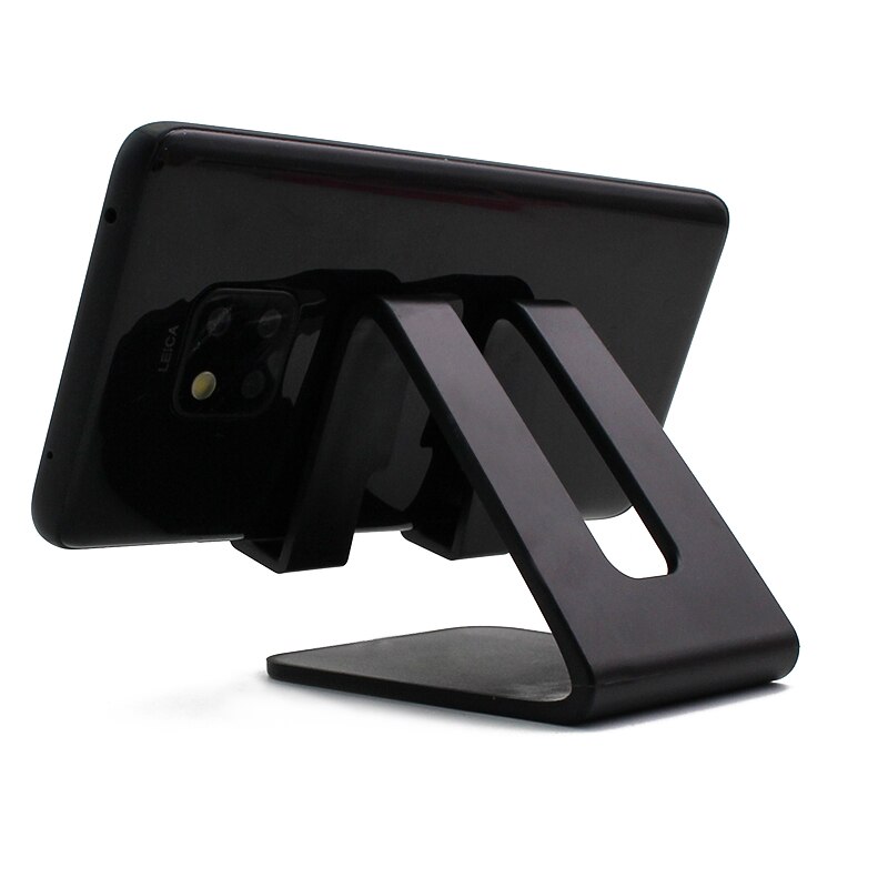 Support universel de Support de téléphone portable de Table pour le Support de bureau de téléphone pour l'iphone 11 Pro XR Samsung Xiaomi Support de téléphone portable: Black