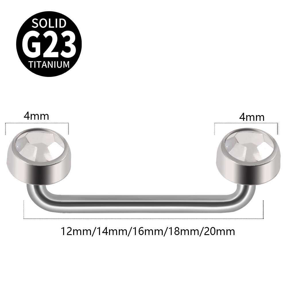 1PC G23 Titanium Surface Piercings Double Ball Staple Dermal Anchor14G Internal Threaded Cone Micro Dermal Anchors Bar Jewelry