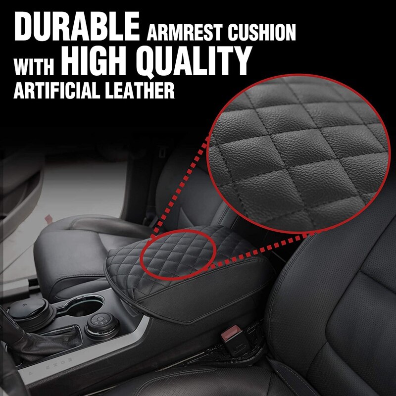 Past Voor Ford Explorer Leather Center Console Deksel Armsteun Cover Zwarte Auto Interieur