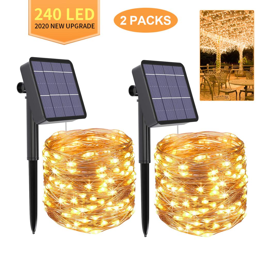 Led Outdoor 7M Solar Lamp String Lights Ster Licht Leds Fairy Christmas Party Garland Solar Tuin Waterdicht Decoratie