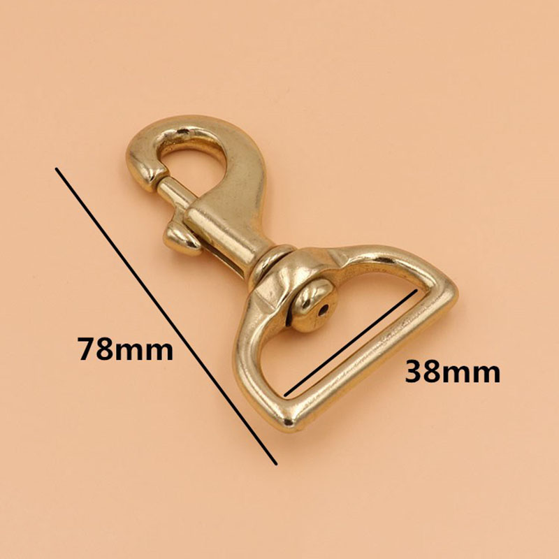 1x Messing Bolt Snap Hook Swivel Eye Trigger Kreeft Haak Leren Craft Bag Riem Riem Sluiting Zware Hond touw Riemen Clip: Antiek Zilver