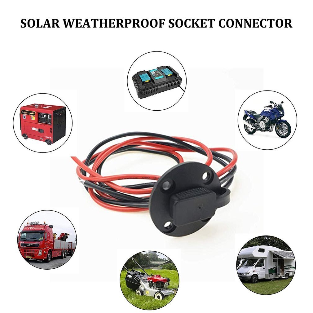 1 Meter Sae Connector Solar Weatherproof Sae Socket Side Wall Solar Port Solar Weatherproof Socket Connector