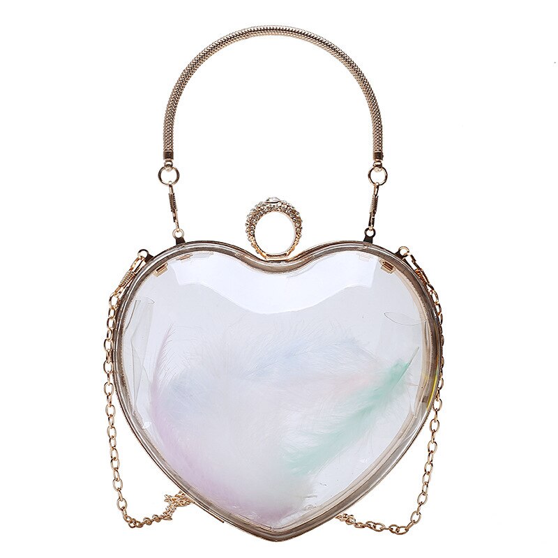 Acrylic Clear Alien Shoulder Bag For Women Crossbody Bags With Chain Transparent Evening Clutch Pvc Handbags