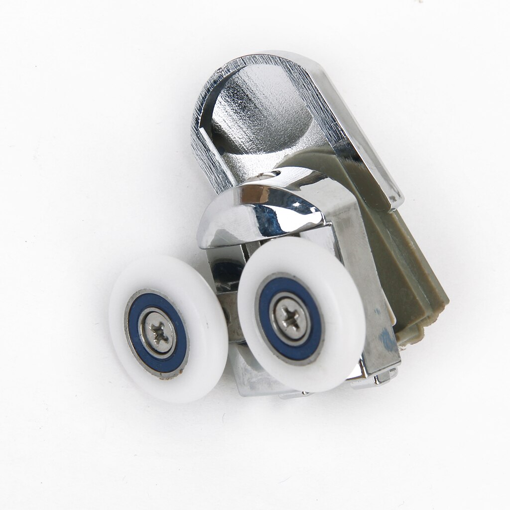 1Pair Shower Door Top Bottom Rollers Runners Twin Wheel 25mm For 12mm-14mm Glass