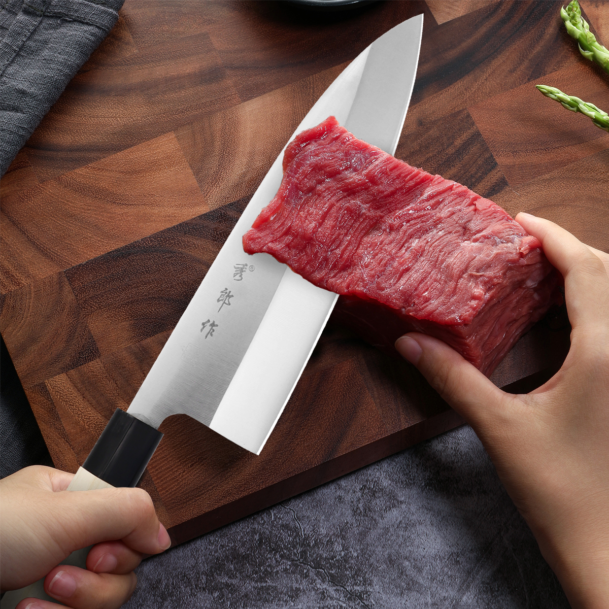 Pro Japanese Knife Set Salmon Santoku Knife Sharp Edge Fish Filleting Sashimi Slicing Knives Meat Cleaver For Cooker