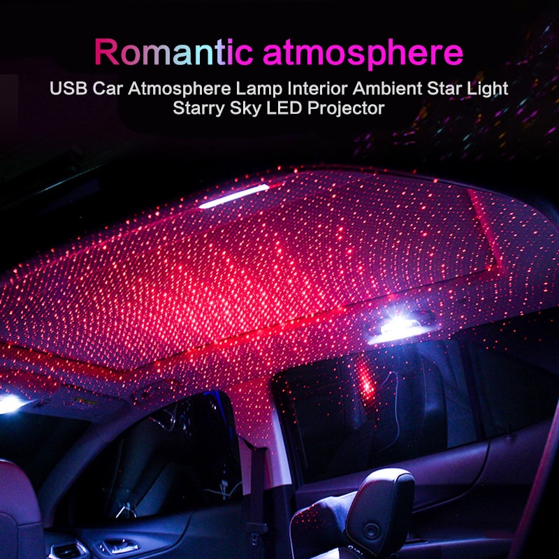 USB Light LED Modeling LED Car Ceiling Star Light Decoration Lazer Projector Night Lights Car Ambient Light Neon Interior Light