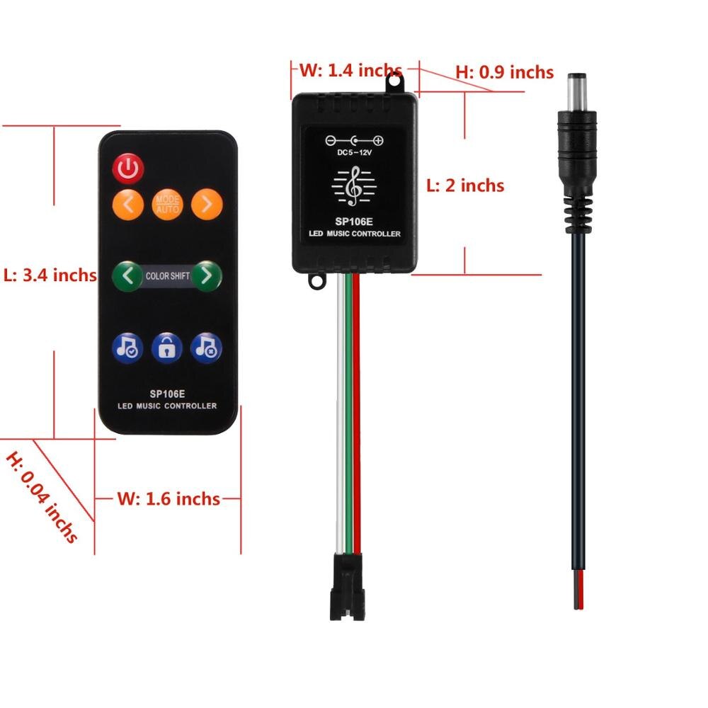 SP105E SP106E SP107E SP108E Bluetooth wifi music remote Controller For WS2801 WS2811 WS2812B SK6812 Magic Lights LED Pixel Strip