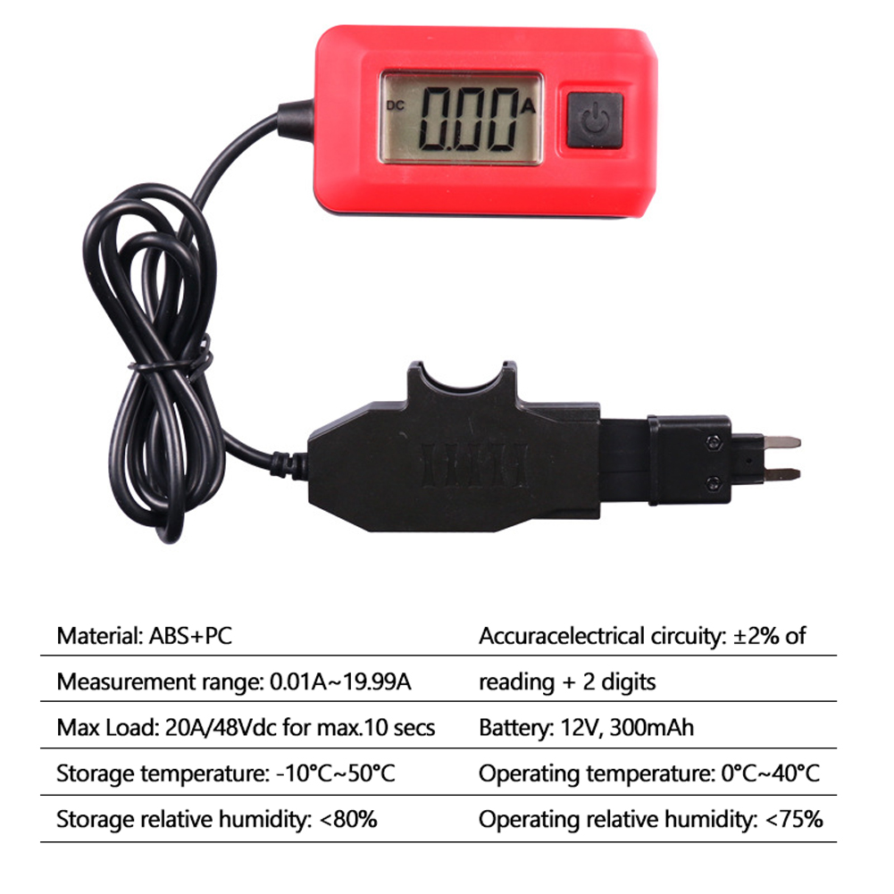 12-Voltage Car Current Tester Current Analyzer Multimeter Car Repairing Tool Fuse Current Meter Automotive Diagnostic Machine