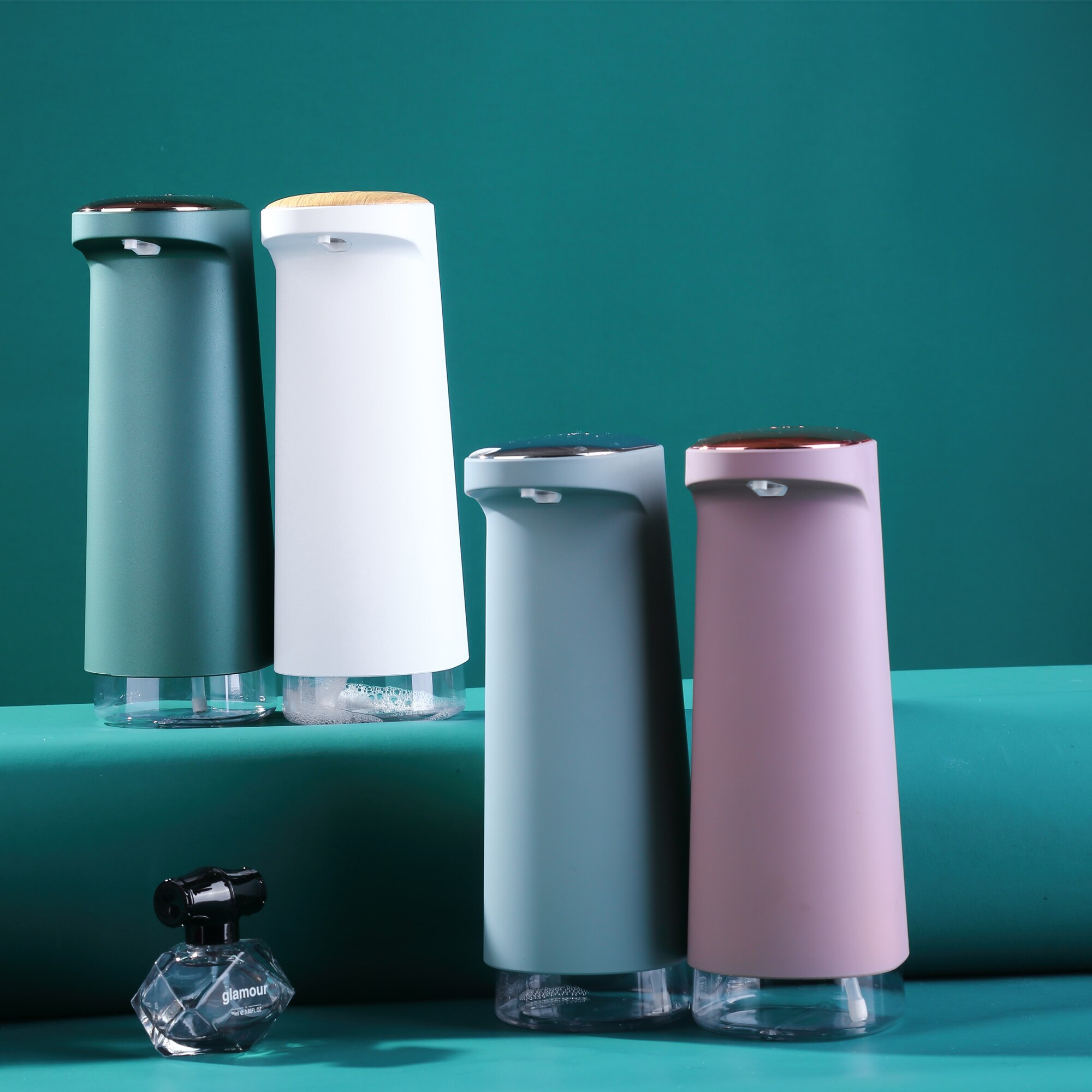 450ml Automatic Soap Dispenser with USB Rechargeable Foaming Touchless Hand Free Foam Liquid Soap Dispenser for Bathroom Kitchen