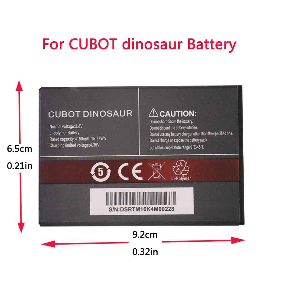 100% Originele Cubot Dinosaurus Batterij 4150Mah Vervangende Backup Batterij Voor Cubot Dinosaurus Mobiele Telefoon