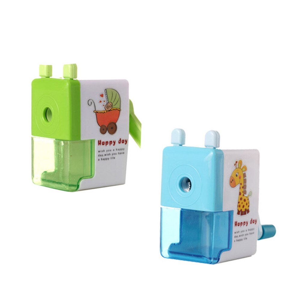 1PC Karikatur Katze Elefant Bleistift Spitzer Nettes Briefpapier freundlicher Kawaii Hand Kurbel Manuelle Stift Cutter Schule Büro Liefert