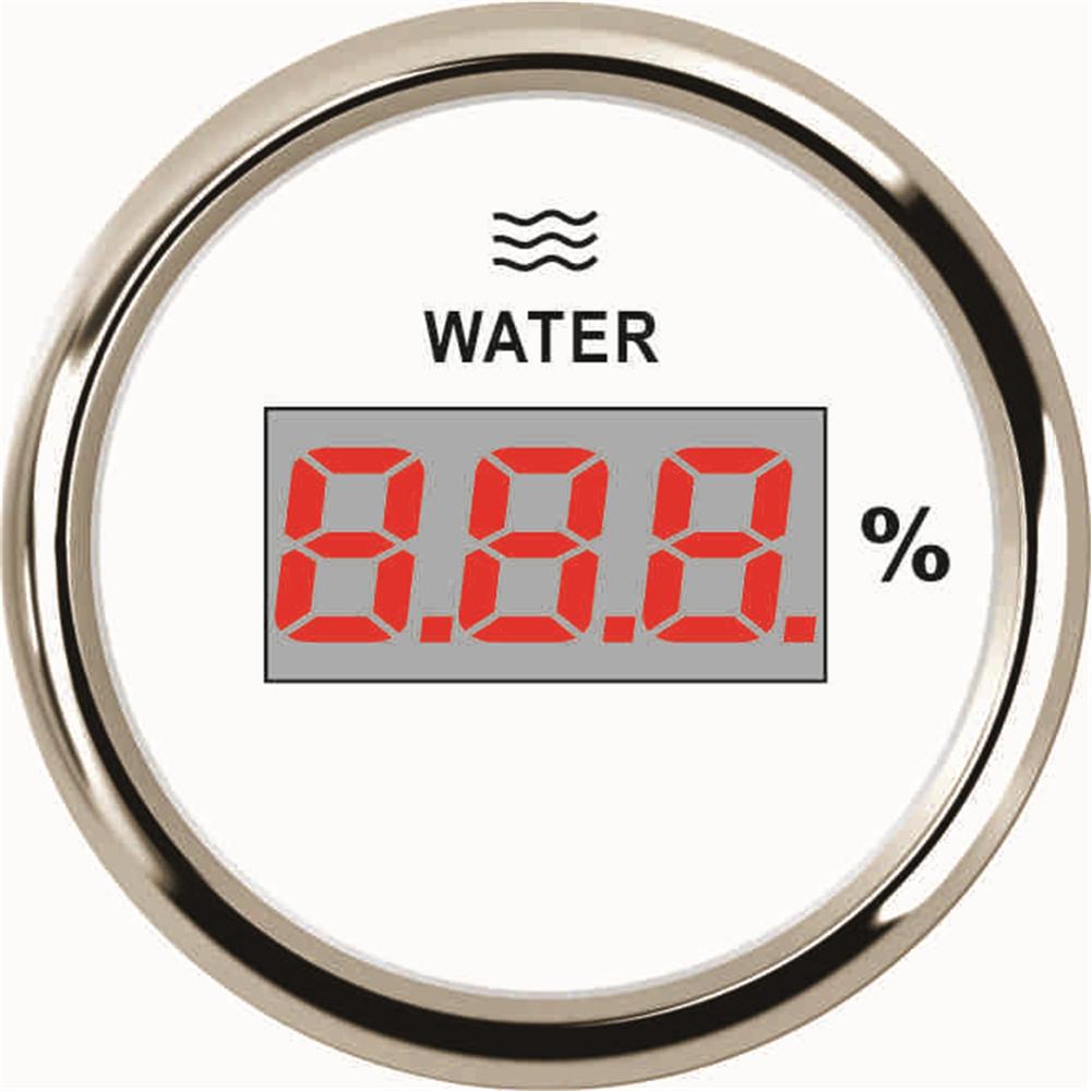 1pc 0-190 ohm indgangssignal vandstandsmålere 52mm vandtætte digitale vandstandsmålere 240-33 ohm til motorvogn motorcykelbåd: 240-33 ohm med