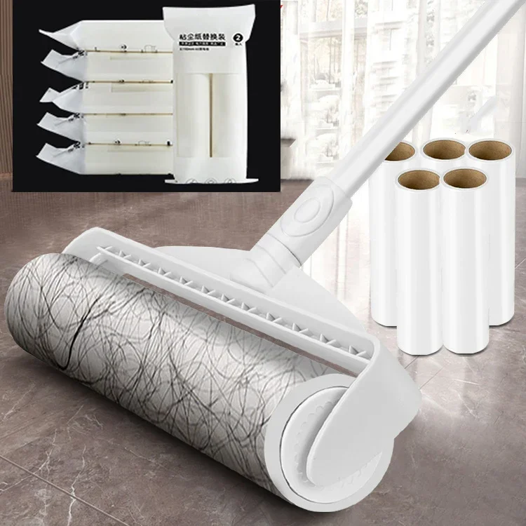 Lange steel Lint Roller Brush Pet Hair Remover Roller Intrekbare stof Haarroller Stick Scheurbare kleding Bed Ontharingsborstel