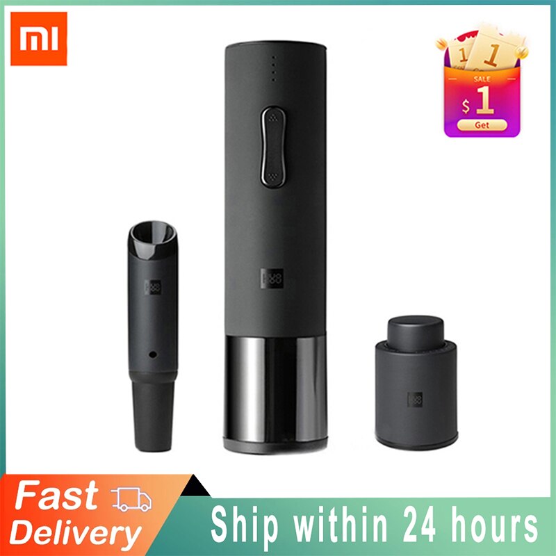 Xiaomi mijia automatisk rödvinsflasköppnare elektrisk vinöppnare lockpropp snabb karaffset korkskruv folieskärare korka ut