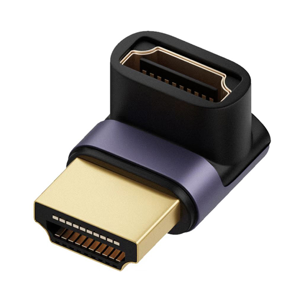 HDMI-compatibele adapter 90 270 graden haakse man-vrouw converter 8K HD-connector Mini / Micro HDMI-compatibele extender: Blauw