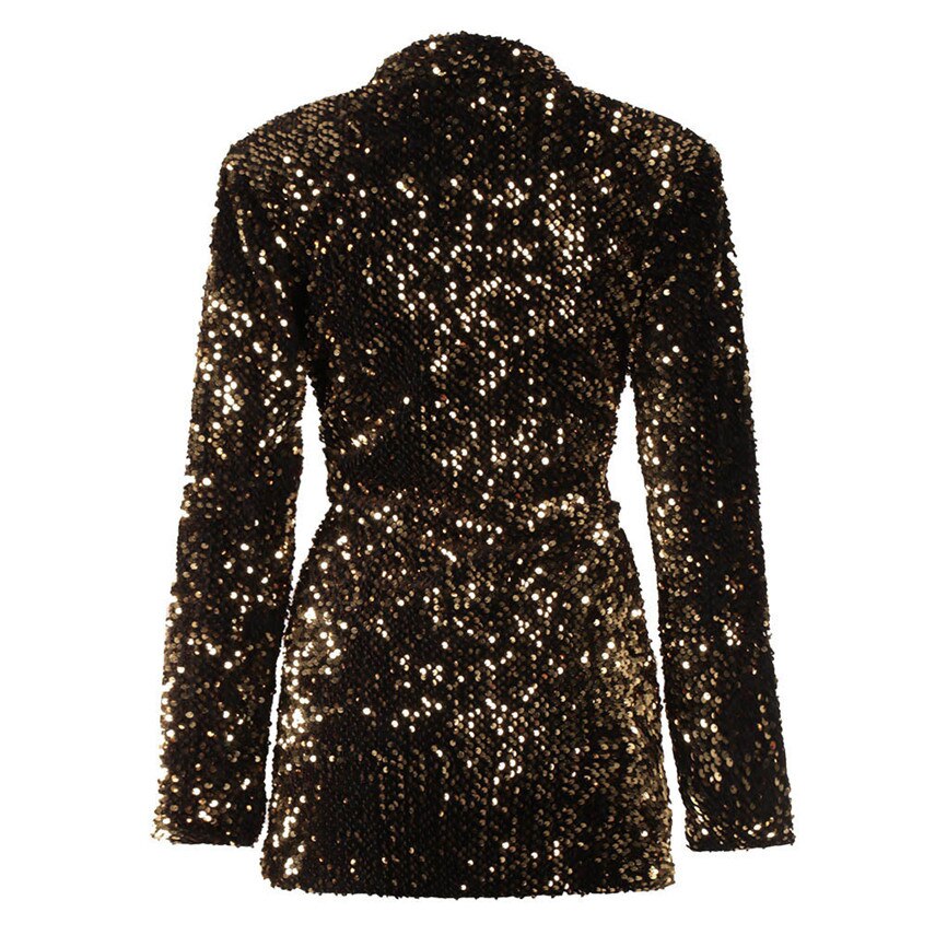 Nueva chaqueta básica para mujer, de manga larga, sólida, suelta, a la , con lentejuelas, para , chaqueta de Rebeca, chaqueta fina y fresca para mujer