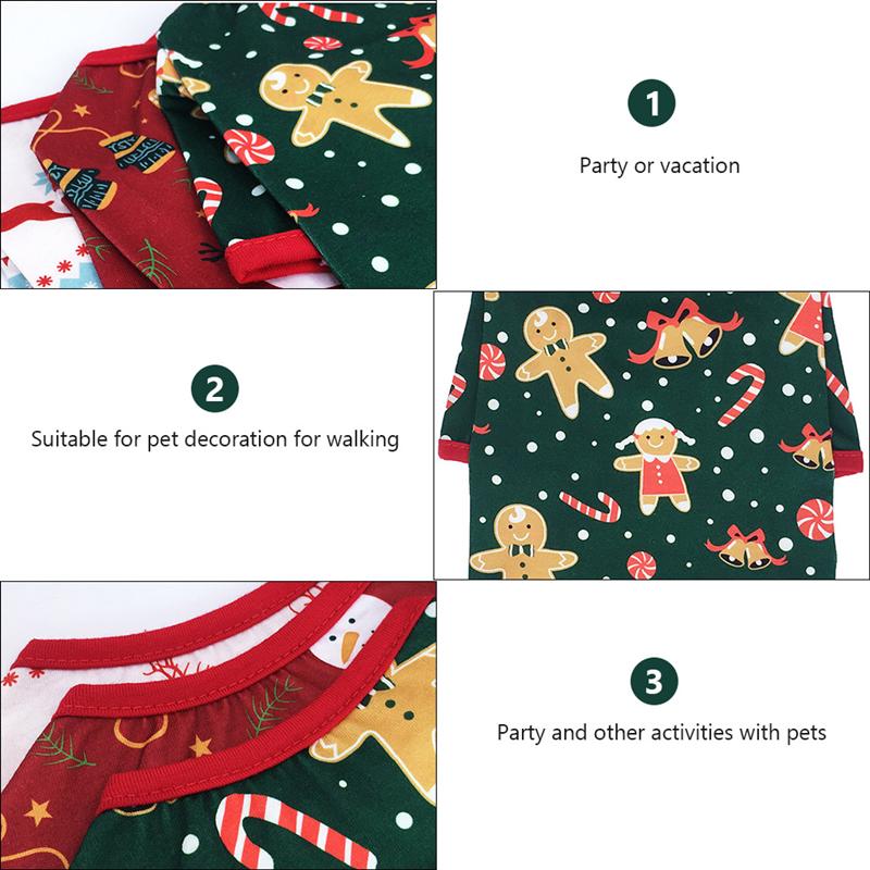 Snowman Pattern Pet Coat Dog Christmas Clothes Adorable Pet Party Outfit
