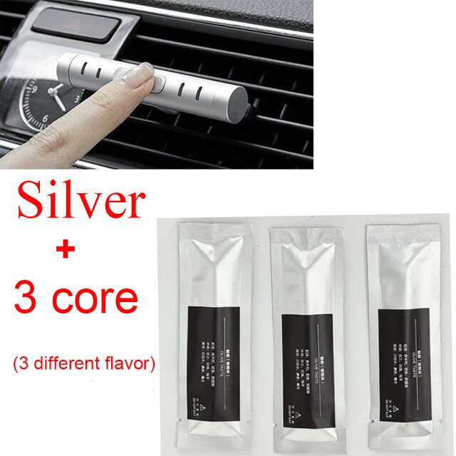 Xiaomi guildford auto diffuser luchtverfrisser parfumklem auto ventilatierooster geur luxe auto airconditioning ventilatierooster clip: Zilver