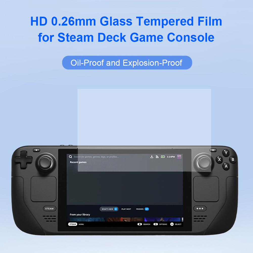 1/2Pcs Game Console Screen Protector 9H Gehard Glas Film Voor Voor Stoom Deck Game Console Anti-Vingerafdruk Film