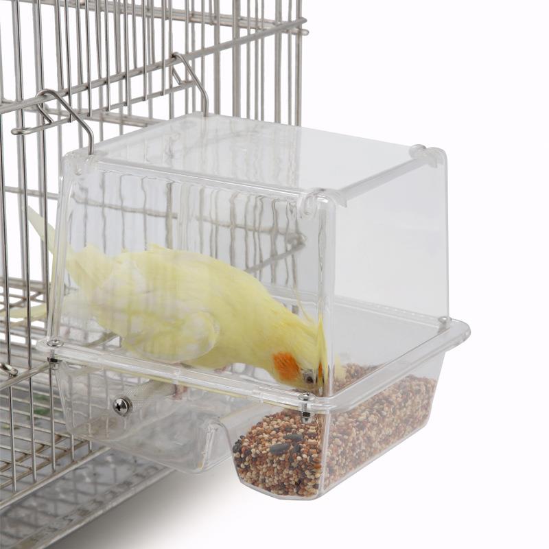 Parrot Spill Proof Feed Box Tough Durable Bite Resistant Suitable For Small Birds No Waste Feeding Solution