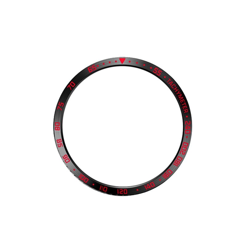 for Samsung Galaxy Watch 42Mm Smart Watch Bezel Ring Adhesive Cover Anti Scratch Metal Protection Ring: BlackRed