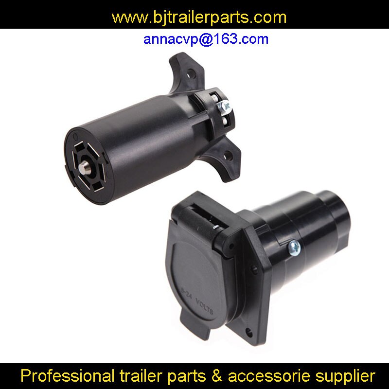 7 poles blade round truck trailer plug +socket 7-way RV trailer connector replacement 7 pin , RV light plug connector