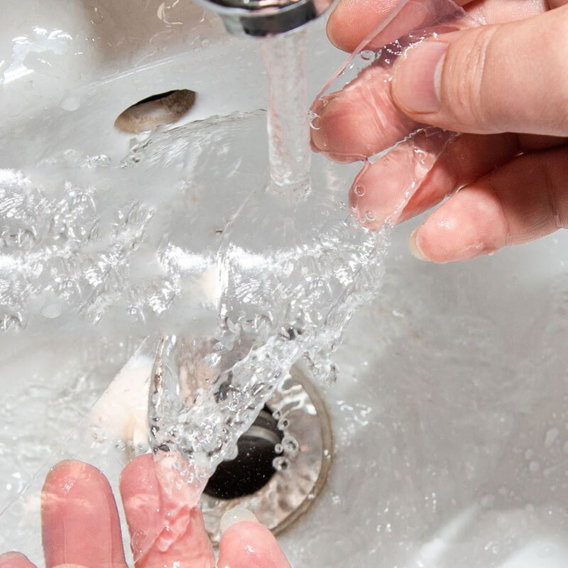 Multifunktionelt dobbeltsidet klæbende nanobånd sporbart vaskbart aftageligt bånd tandbørsteholder badeværelse