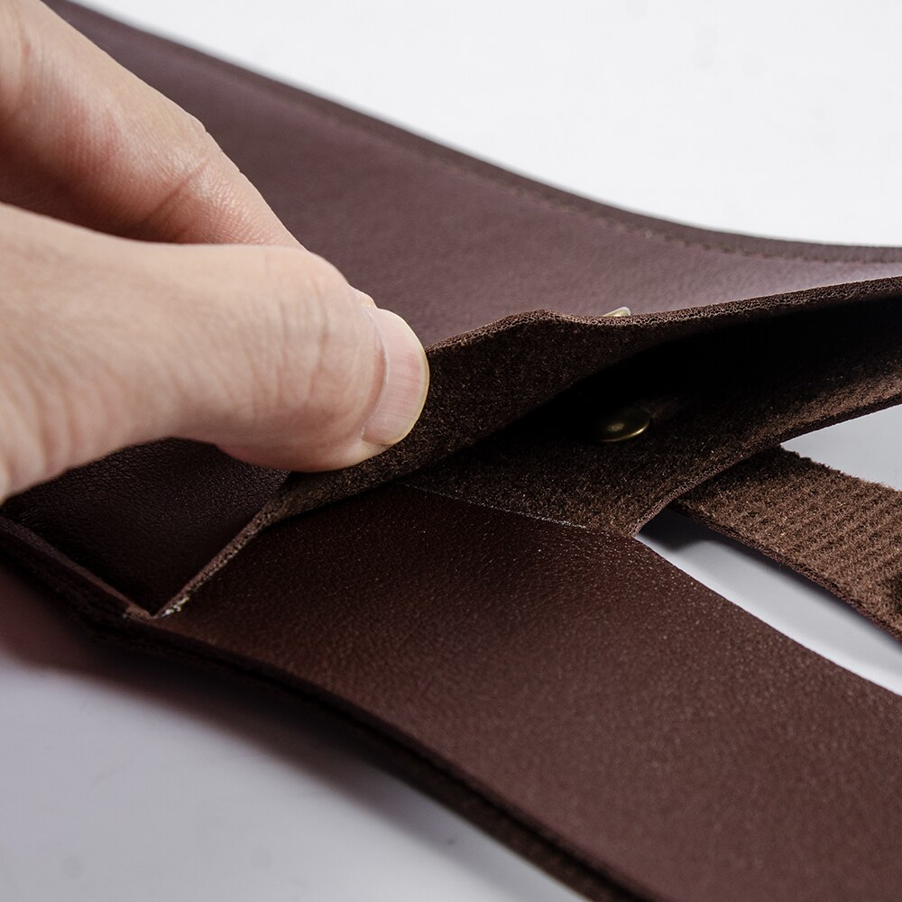 Sowoll Butcher Knife Sheath Leather Case Portable Knife Scabbard Belt Loop Case Knife Cover For Wide Blade Stainless Steel Knife