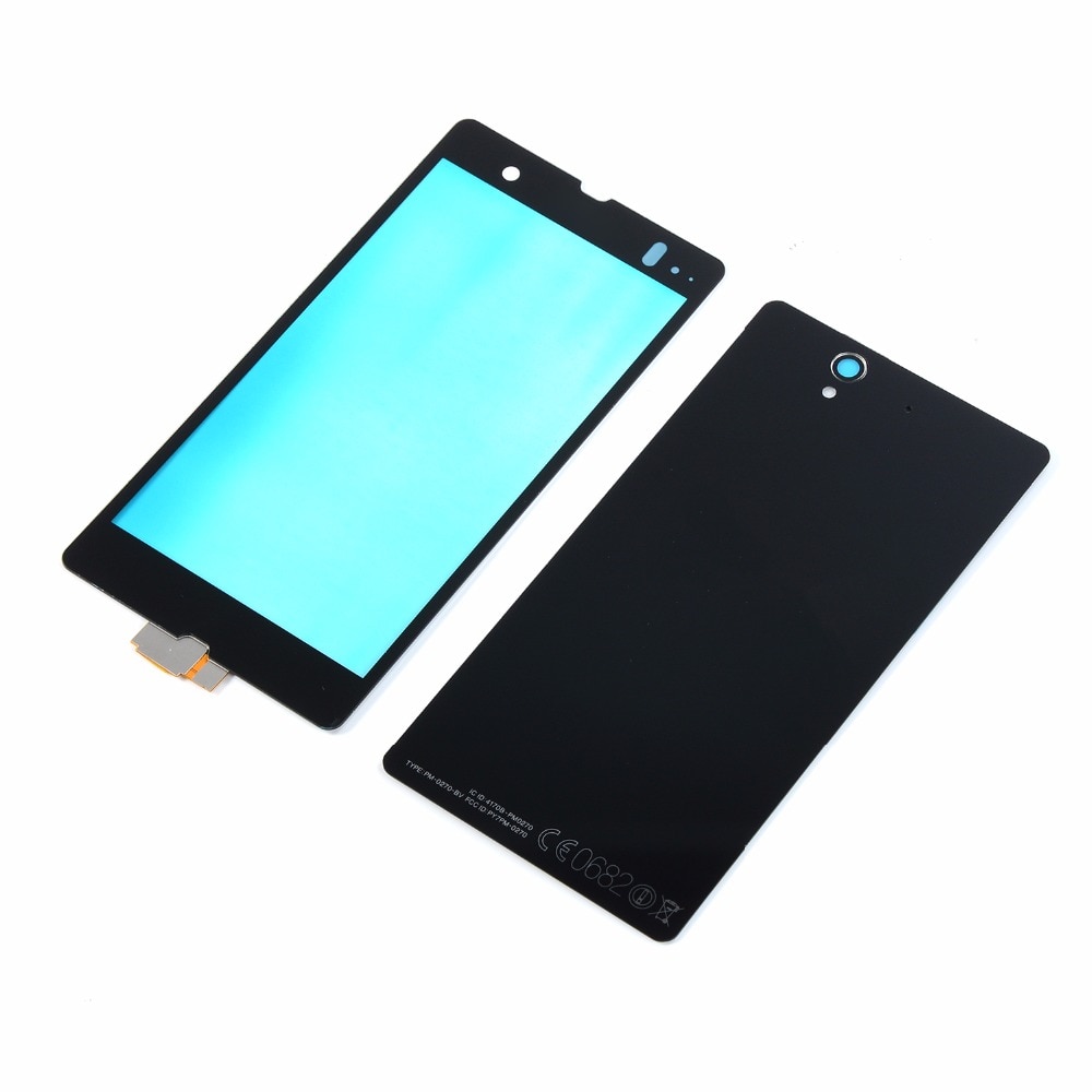 Voor sony xperia z  l36h l36i c6606 c6603 c6602 touchscreen digitizer paneel glas + behuizing glas batterij achterkant