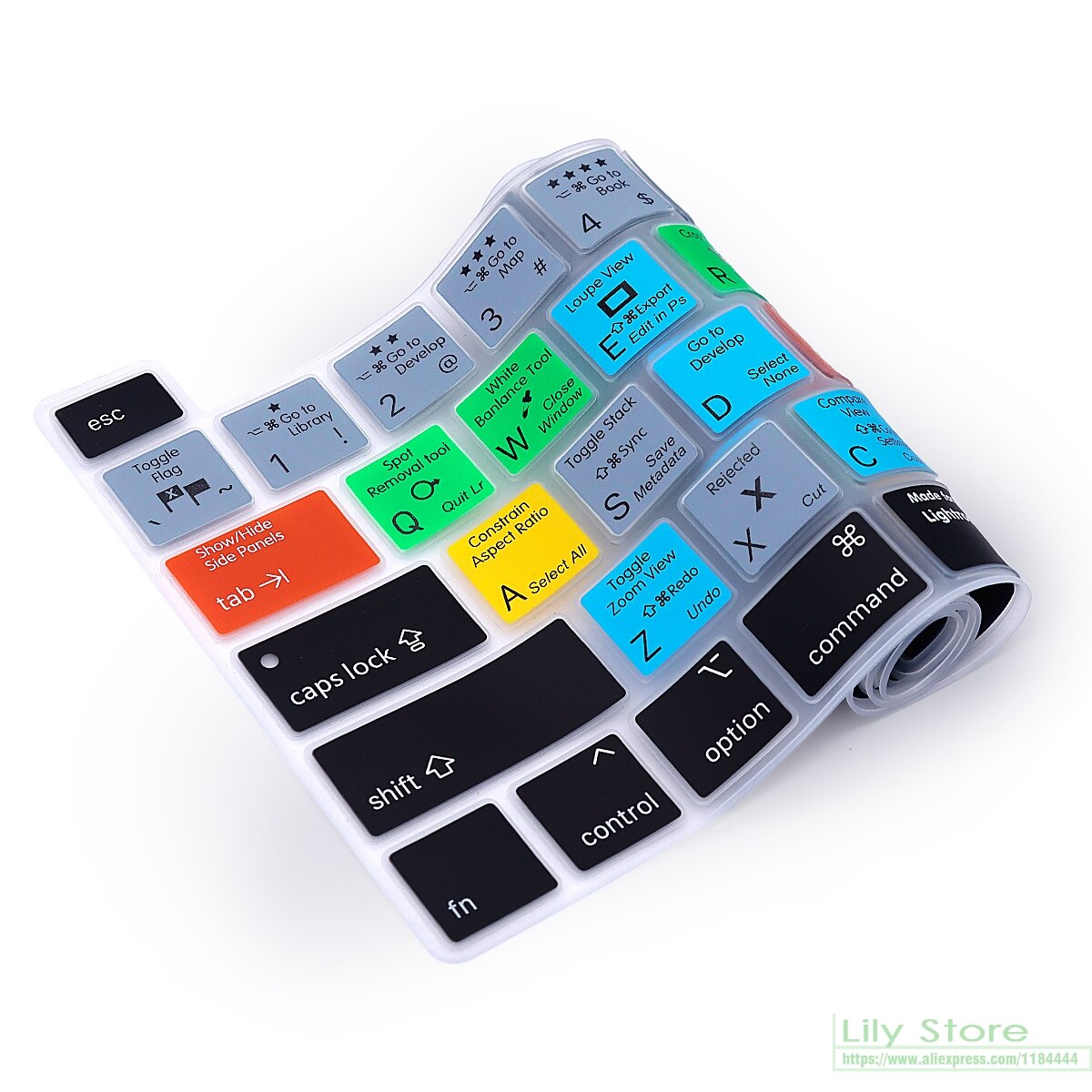 Keyboard Cover Skin for MacBook Pro M1 13 inch A2289 A2251 A2338 for MacBook Pro 16" A2141 Lightroom Shortcut Hotkey