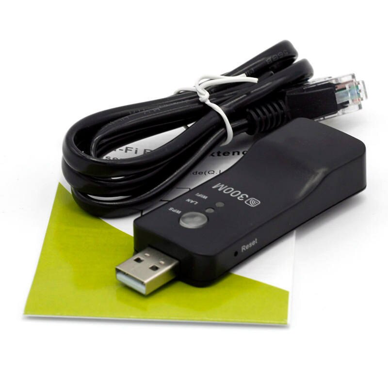 Adaptador de TV inalámbrico de 300 Mbps, extensor de rango WiFi, amplificador de señal de puente, repetidores Wi-Fi