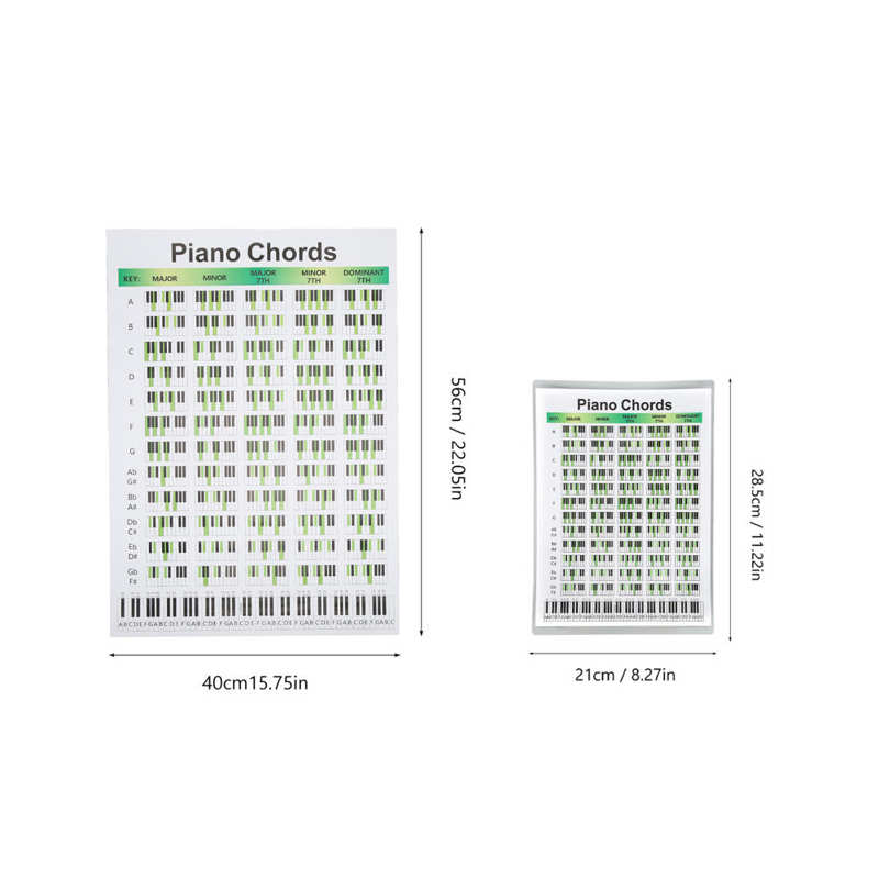 Piano Posters Piano Chord Chart Art Paper for Writing Songs