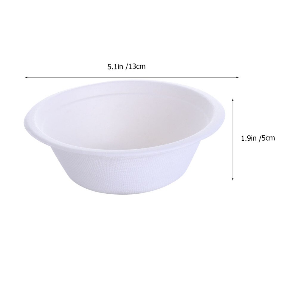 25 Stuks Papier Kom Wegwerp Ronde Vorm Voedsel Kom Servies Servies Voor Party Banquet Home