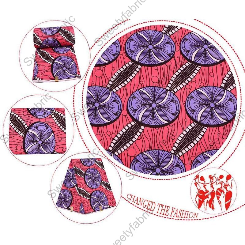 100% Polyester Afrikaanse Stof Wax Sunbelt Gedrukt Nederlands Pagne Holland Voor Diy Bed Jurk Gordijnen Tafel Ankara: Black