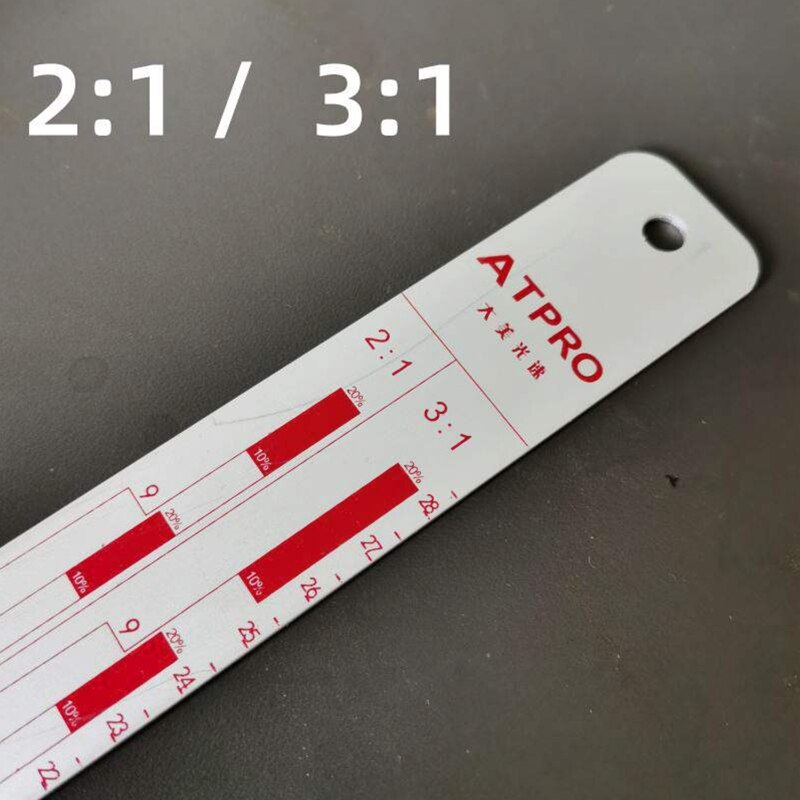 Upgraded Paint Mixing Ratio Ruler Stainless Steel Lightweight Paint Stick Suitable for Auto Paint Mixing Stirring