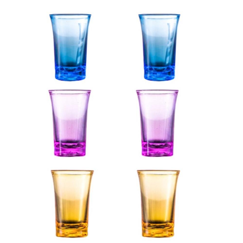 6 Borrelglas Dispenser Houder Caddy Liquor Dispenser Draagbare Dispenser Partij Bar Accessoire Drinken Bar Shot Dispenser: 6 colorful cups