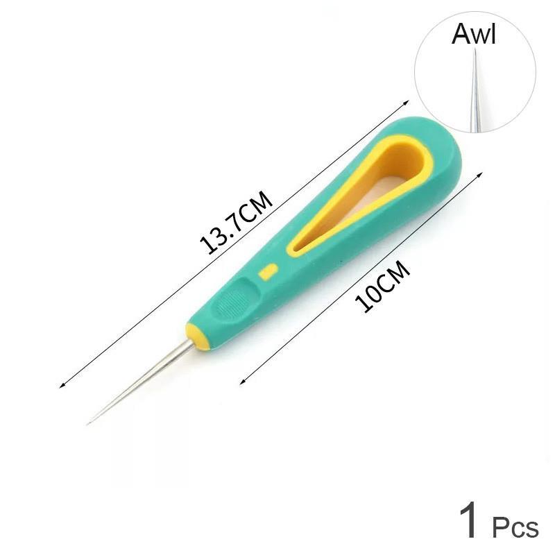 Punzón de costura de Cuero para reparación de zapatos, cosido a mano, agujas de hilo, tela artesanal de Cuero, hecho a mano, accesorios: Awl