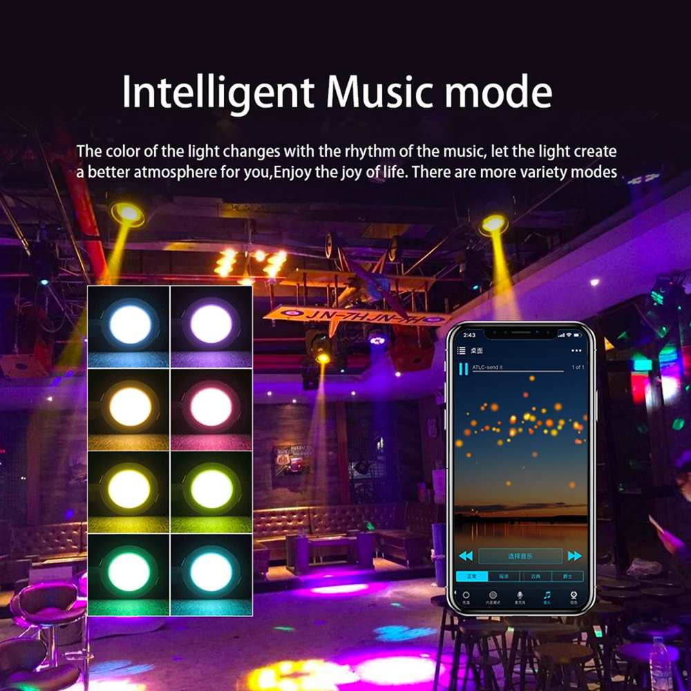 5W bluetooth music Lamp LED Smart APP Control Smart Home Downlight Timer RGBCCT Dimming Embedded Indoor for Bedroom