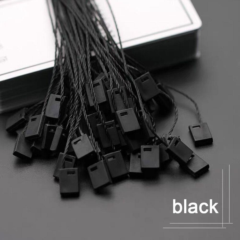 100Pcs Buckle Rope Plastic Sling Hang Tag Nylon String Set Lock Pin Snap Hook Lable Self-locking Loop Fastener Holding Tie D9M1