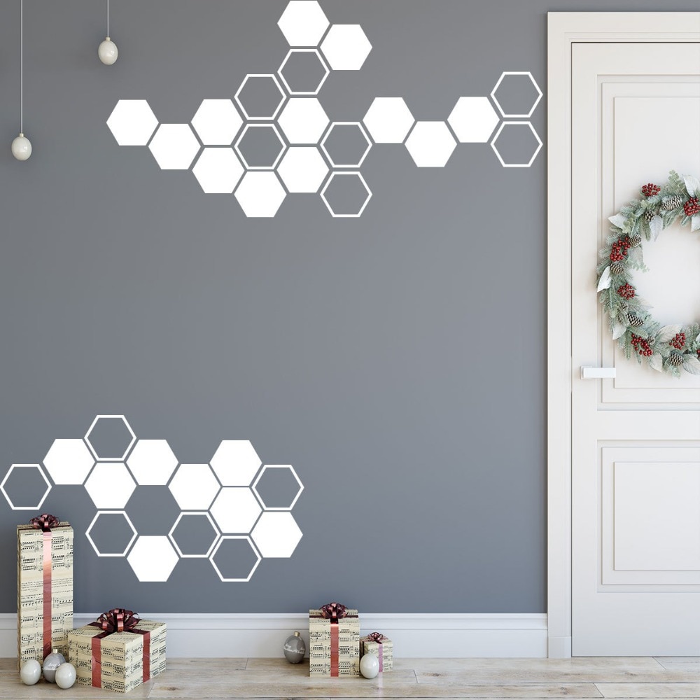 39 ks samolepky na stenu dutého šesťuholníka geometrického tvaru do detskej izby 6.5*7.5cm domáce dekorácie spálňa tv pohovka na stenu vinylové nálepky na stenu