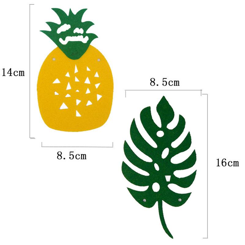 Foto rekvisita bunting banderoller ananas blad flagga baby shower bröllop födelsedag sommar hawaiian tropisk fest dekoration evenemang leveranser
