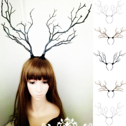 Kerst Hoofdband Gothic Halloween Takken Gewei Kostuum Vrouwen Foto Props Fee Elegante Art Kunstmatige Gewei