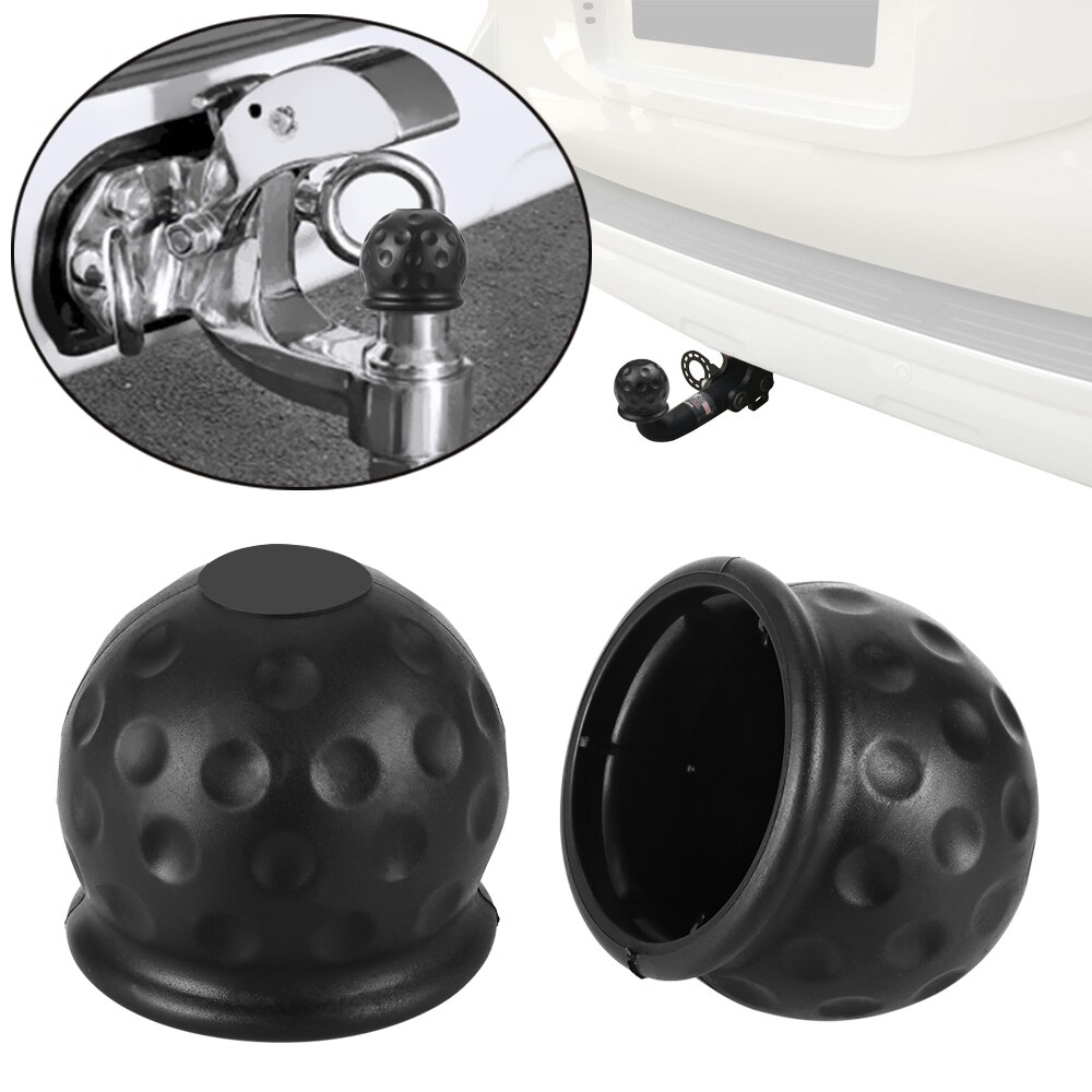 Negro 50mm Car Towbar Towball plástico Cap Tow Ball remolcar accesorios de remolque de protección de la cubierta de la cabeza de la bola del remolque