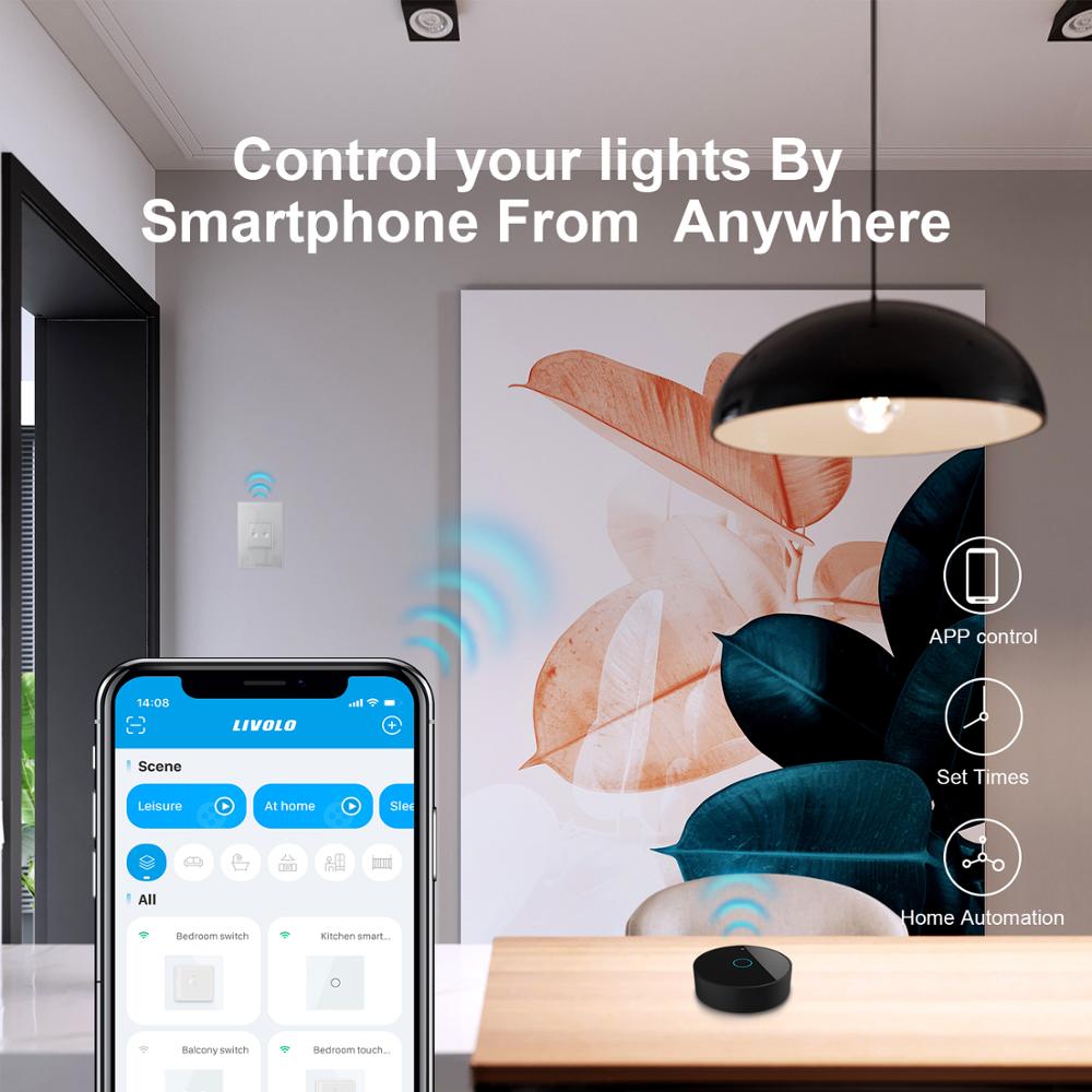 LIVOLO – interrupteur mural tactile intelligent ZigBee, 2 voies croisées, commande sans fil, avec minuterie, compatible avec Google Home, Alexa et Echo, Standard ue